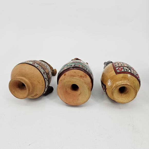 Lot of Chicha Jug Pitchers & Cups Pottery Cuzco Peru Inca Style Cat Animal VTG - Picture 5 of 14